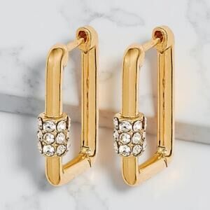 SUGARFIX by BaubleBar Rectangle Huggie Hoop - Gold